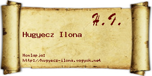 Hugyecz Ilona névjegykártya